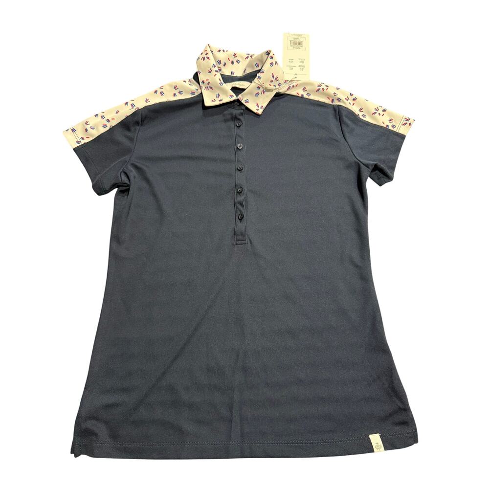 NWT Lady Hogen Golf Performance Polo Shirt Americana MSRP$55 Womens Sz XS Navy